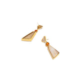 Diamond, Mandarin Garnet & Boulder Opal Earrings