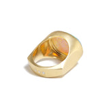 Black Crystal Opal & Gold Ring