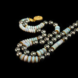 Tahitian Black Pearl & Black Opal Two-Stranded Necklace