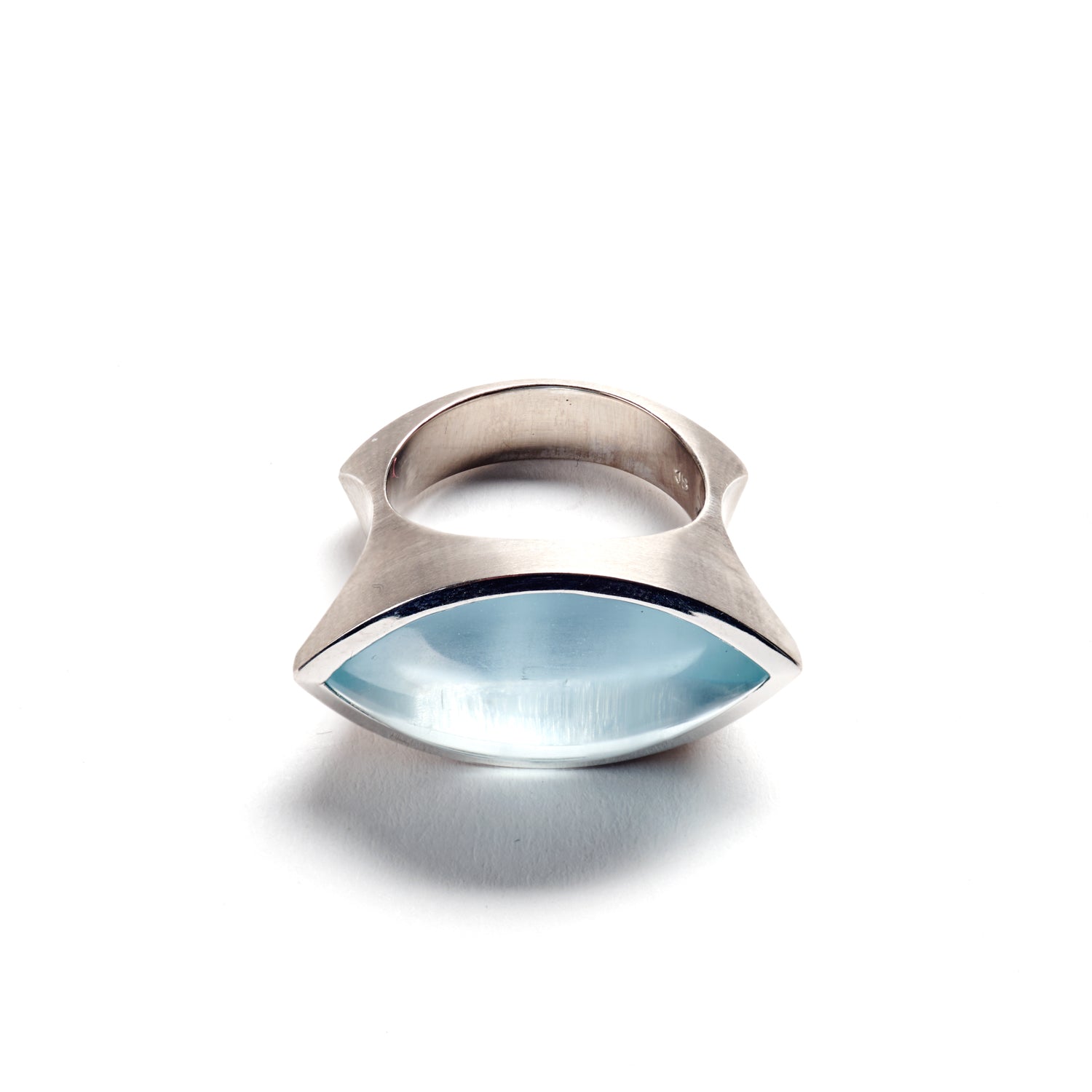 Aquamarine Marquis Sugarloaf Ring