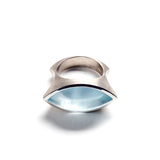 Aquamarine Marquis Sugarloaf Ring