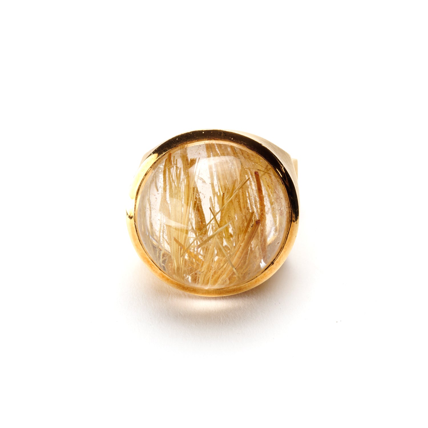 Round Rutilated Quartz Ring