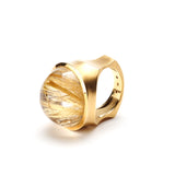 Round Rutilated Quartz Ring