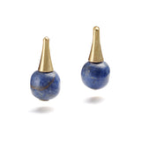 Pre-Columbian Lapis & Gold Earrings