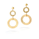 Hammered Gold Link Earrings