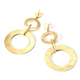 Hammered Gold Link Earrings