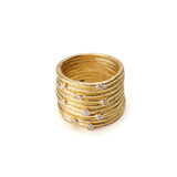 Spiral Cigar Wide Band Ring