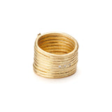 Spiral Cigar Wide Band Ring