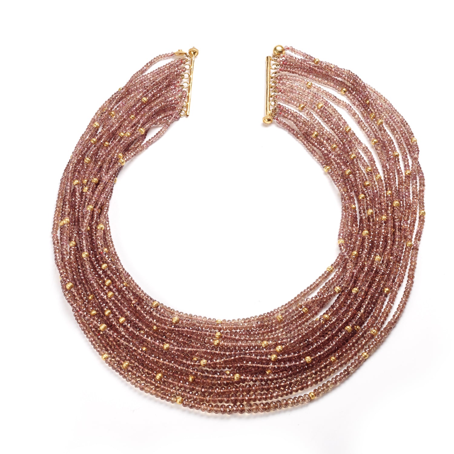 Multi-Strand Color Change Garnet Necklace