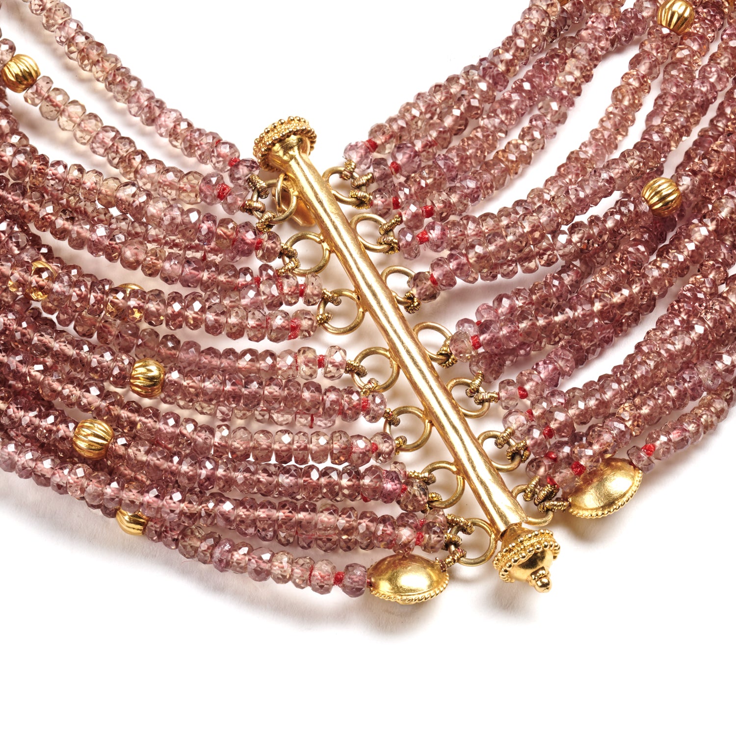 Multi-Strand Color Change Garnet Necklace
