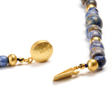 Pre-Columbian Lapis & Gold Bead Necklace