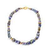 Pre-Columbian Lapis & Gold Bead Necklace