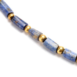 Pre-Columbian Lapis & Gold Bead Bracelet
