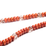 Italian Coral & Rutilated Quartz Necklace