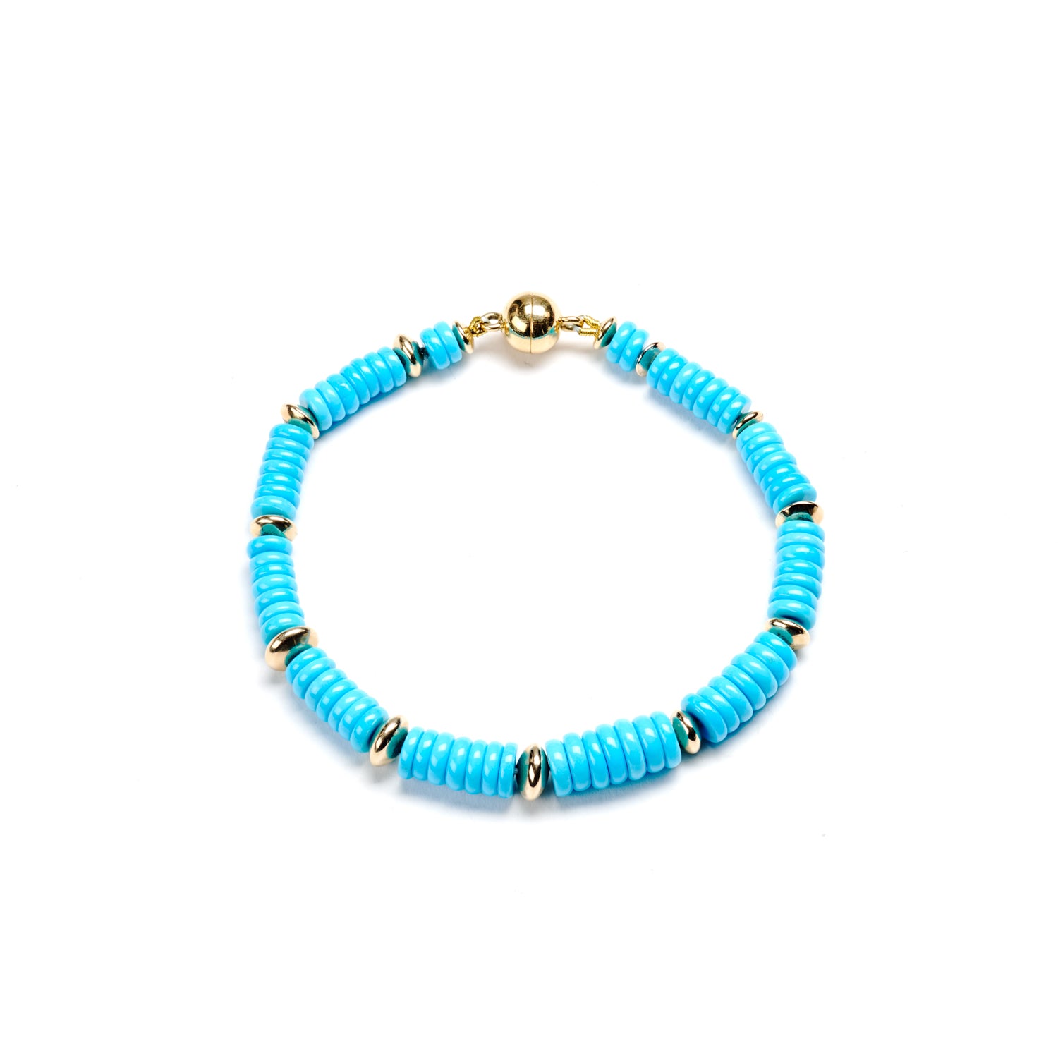 Sleeping Beauty Turquoise Bead Bracelet