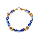 Kyanite & Gold Bead Bracelet
