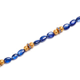 Kyanite & Gold Bead Bracelet