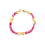 Spinel & Gold Bead Bracelet