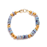 Black Opal & Gold Bead Bracelet