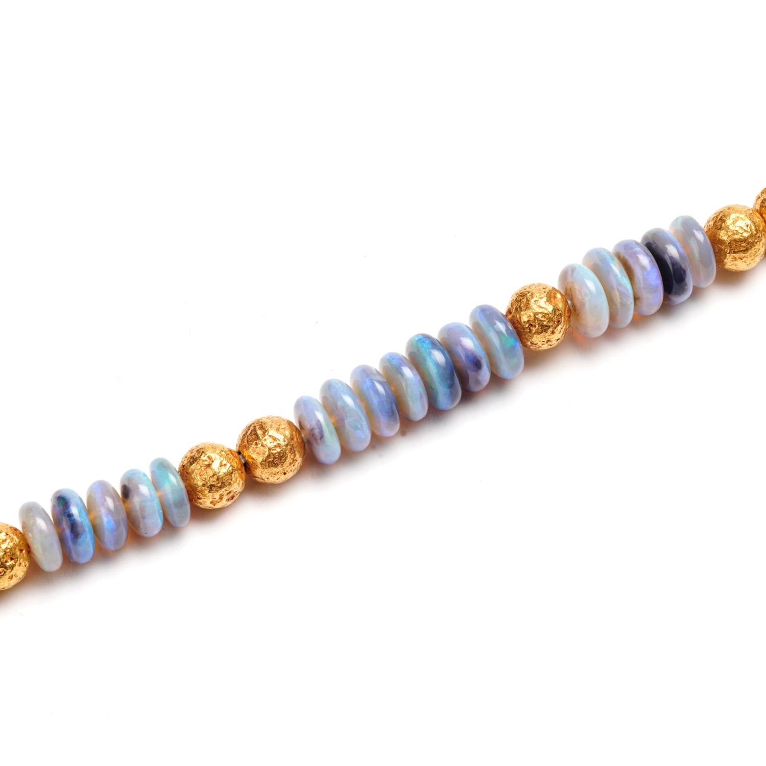 Black Opal & Gold Bead Bracelet