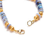 Black Opal & Gold Bead Bracelet