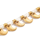 Ancient Gold Hook & Rock Crystal Necklace
