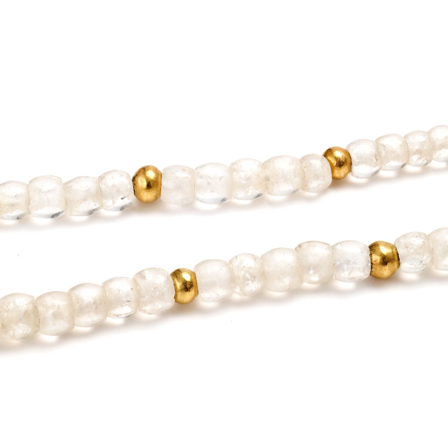 Ancient Gold Bead & Rock Crystal Necklace