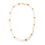 Ancient Gold Bead & Rock Crystal Necklace