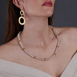 Hammered Gold Link Earrings