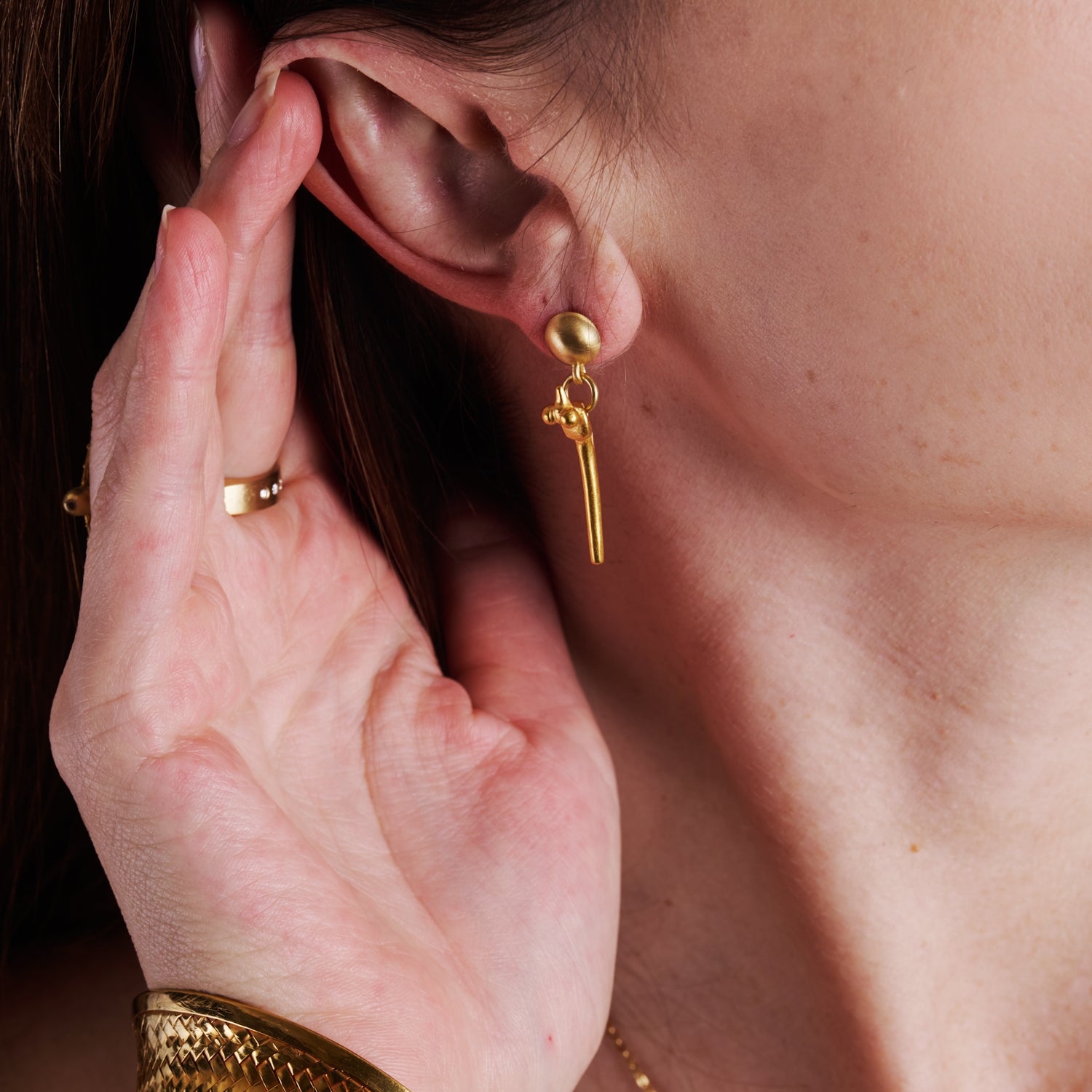 Ancient Bird Artifact Earrings