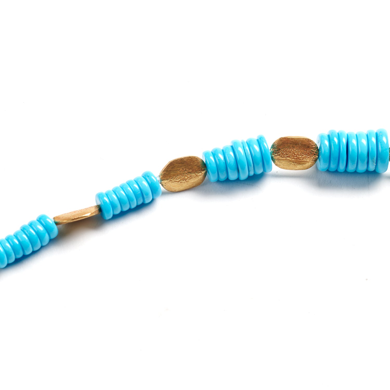 Turquoise & Gold Bead Bracelet