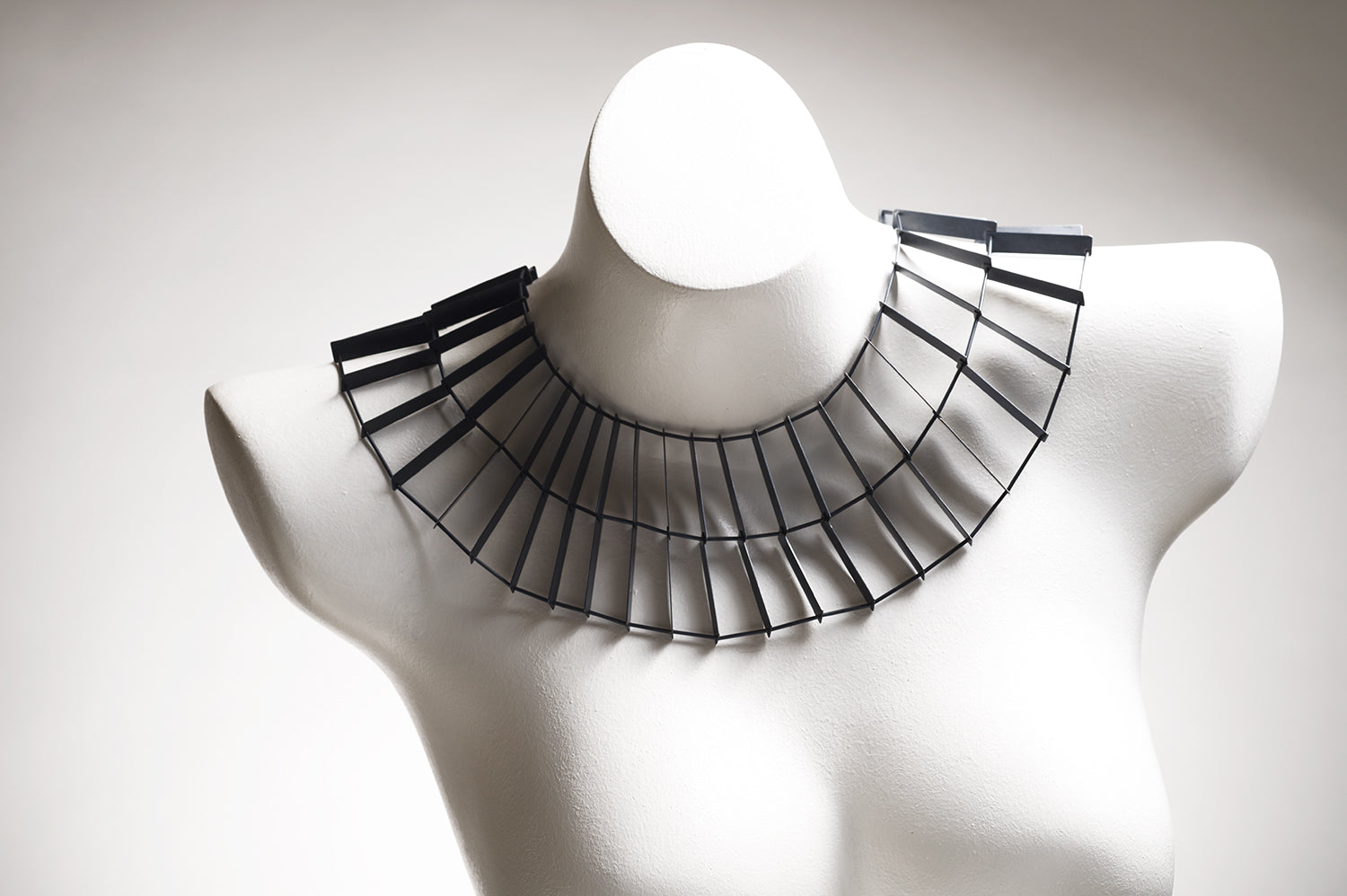 Architectural Necklace in Oxidized Silver III