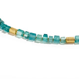 Blue Green Tourmaline Bead Necklace