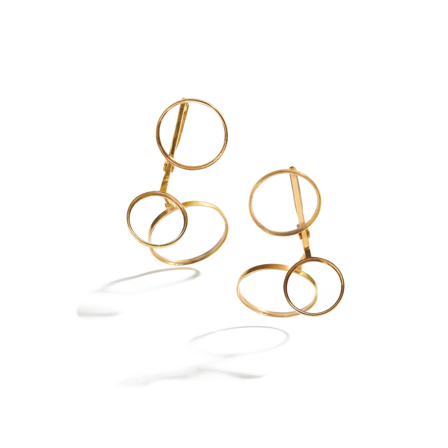 Gold Plated Glass Earrings