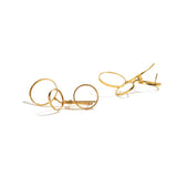 Gold Plated Glass Earrings
