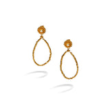 Gold Bead Loop Earrings