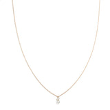Rose Gold Necklace with Two Diamonds