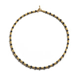 Black Diamond with Gold Barrels Necklace