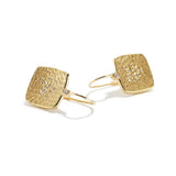 Gold Cushion Glacier Earrings