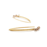 Navette Gold Wire Earrings