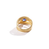 Blue Sapphire Cornflower Ring