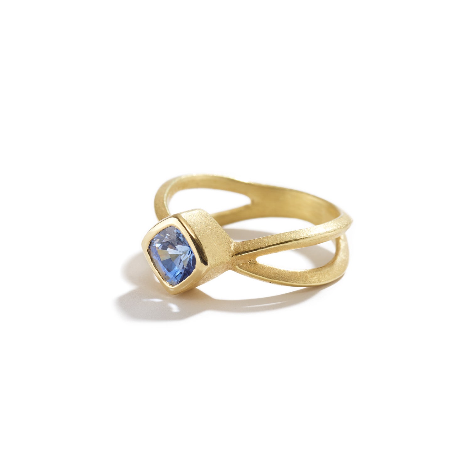 Cushion Blue Sapphire Ring