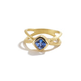 Cushion Blue Sapphire Ring