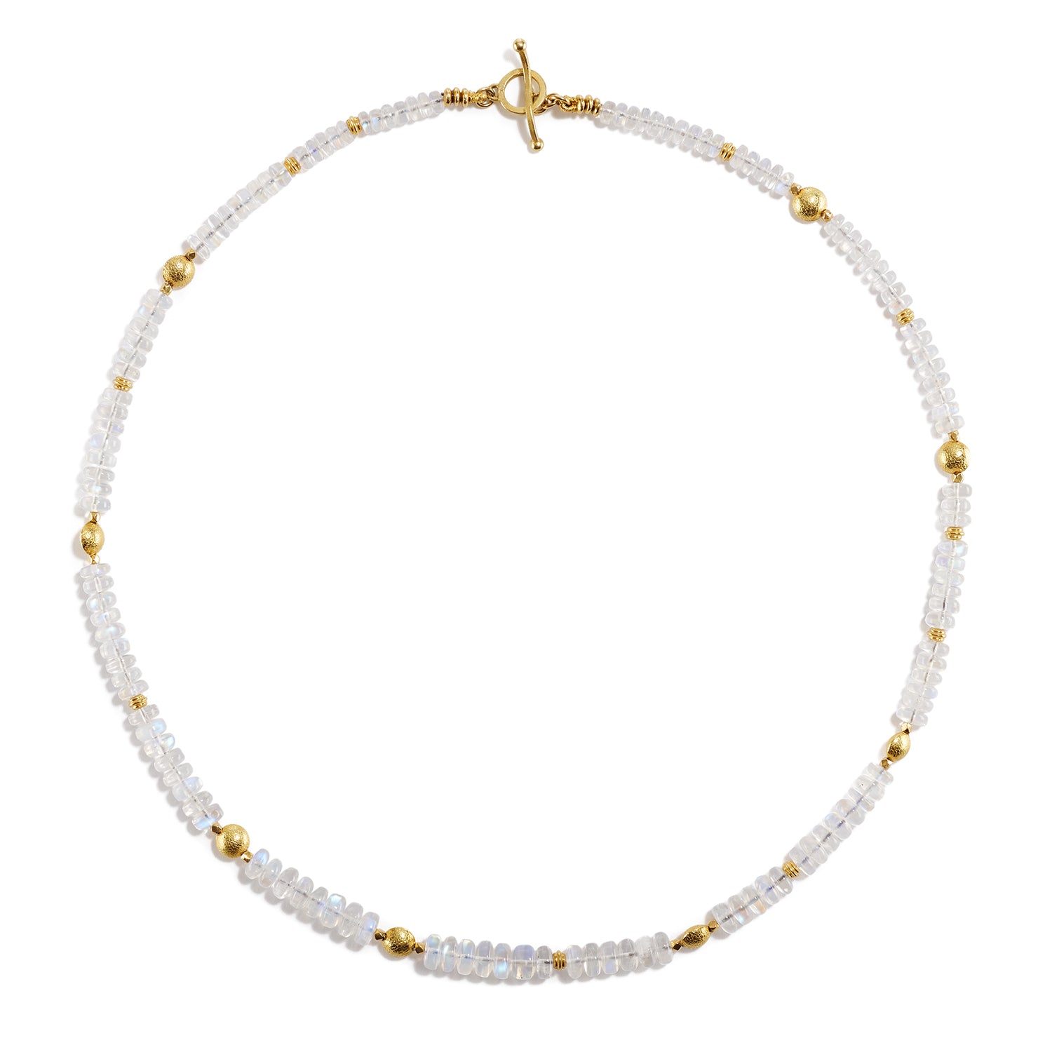 Moonstone and Rondelle Beaded Necklace