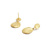 Gold Double Petal Earrings
