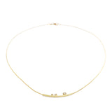 Curved Bar Pendant With Diamonds