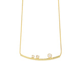 Curved Bar Pendant With Diamonds