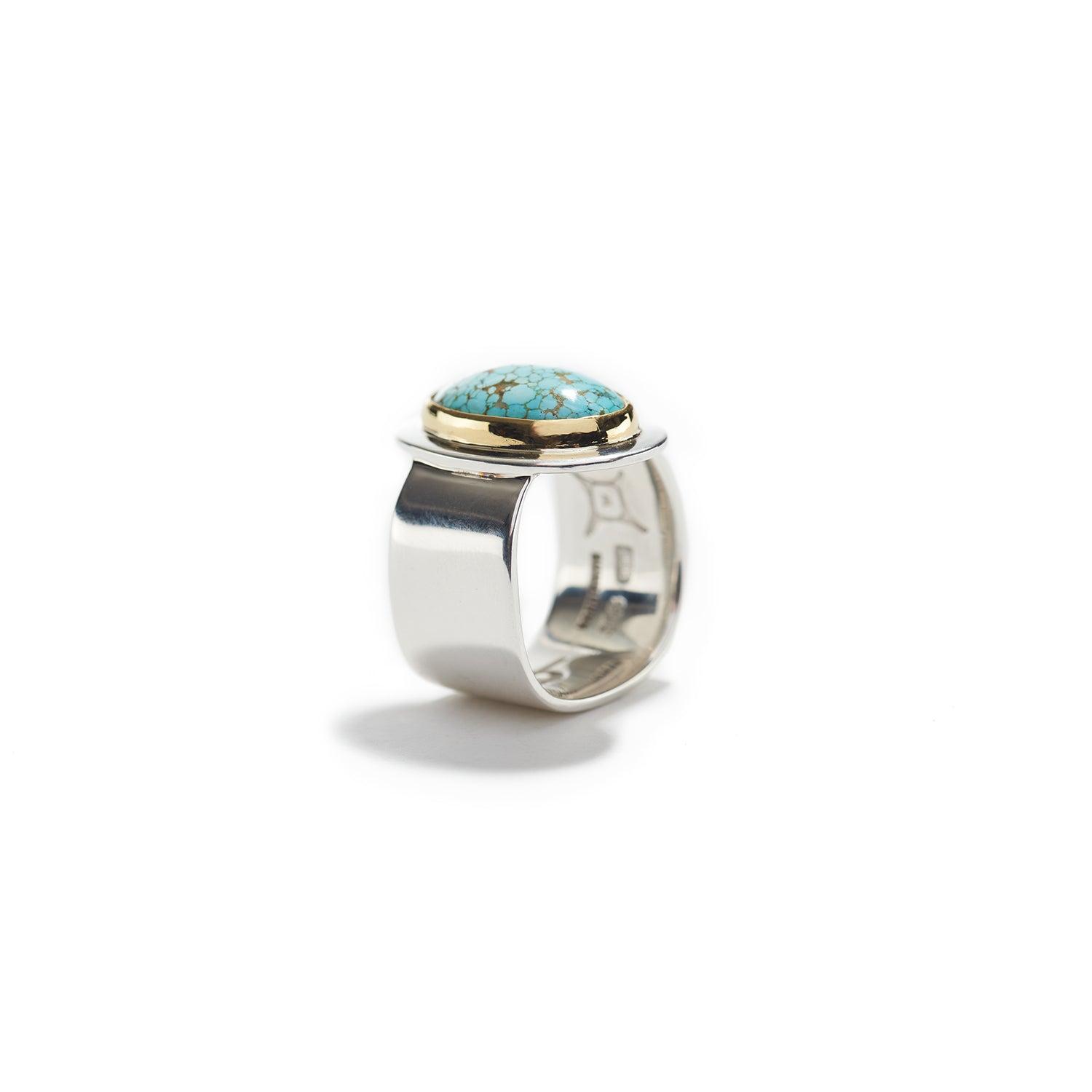 #8 Spiderweb Turquoise Ring