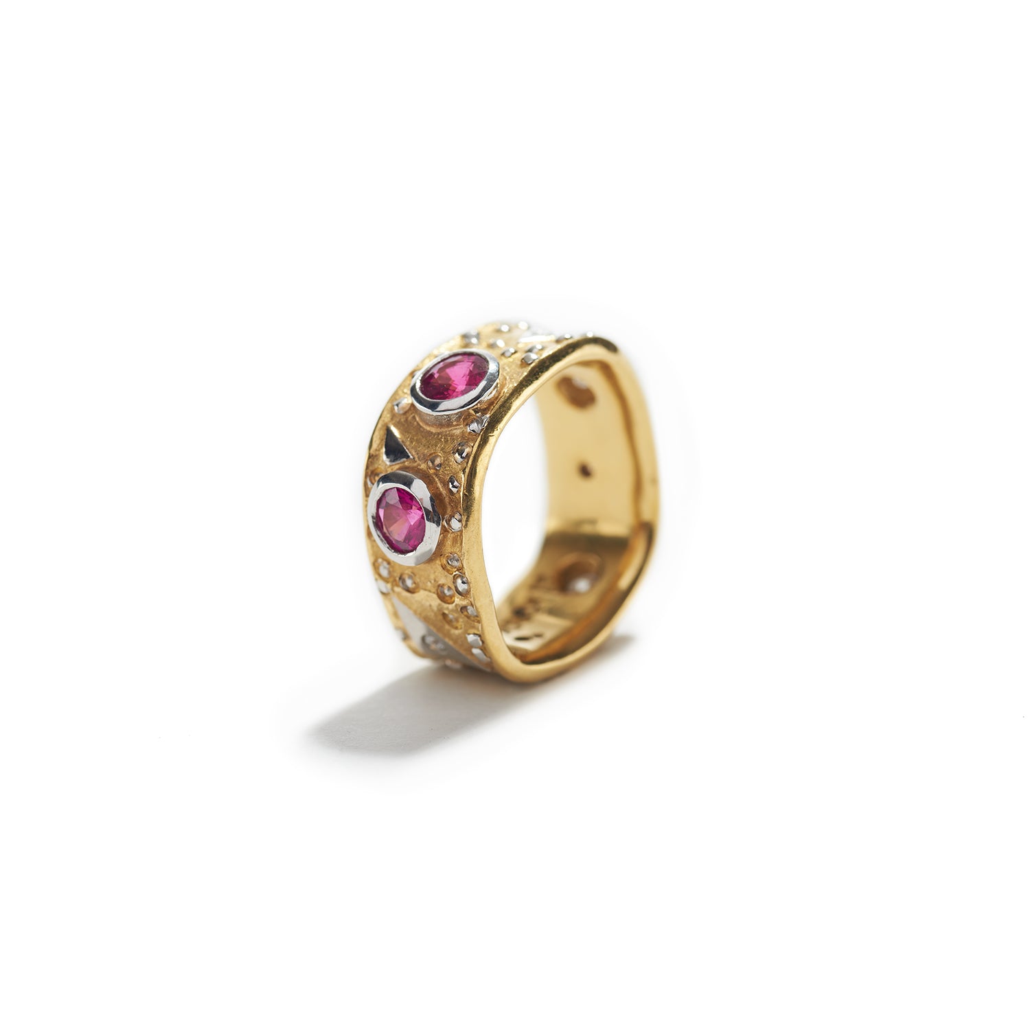 Platinum & Gold Band with Ruby