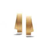 Large Folded Gold Earrings